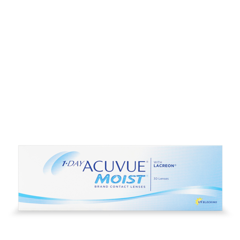 

Acuvue Moist 1-Day Pack Of 30 Lenses, Daily Disposable Contact Lenses, Clear Contact Lenses