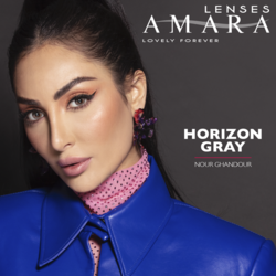 Amara Horizon Gray Monthly Disposable Pack Of 2, Colored Contact Lenses, Unisex, Cosmetic Contact Lenses, Gray Contact Lenses