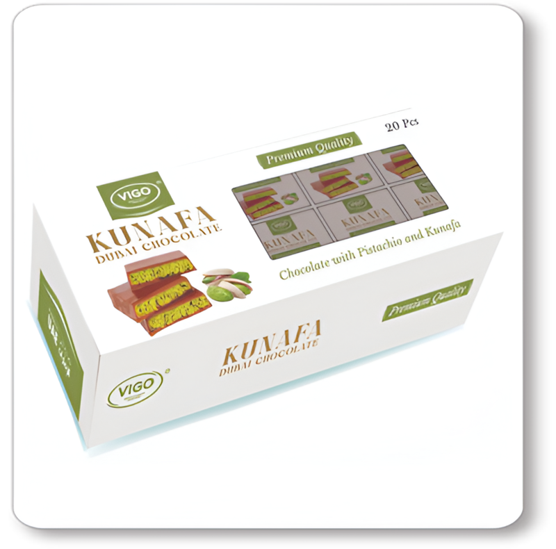 

VIGO Kunafa Pistachio Dubai Chocolate 20Gm 20 Pcs