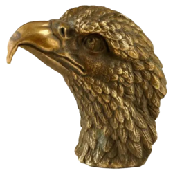 House of Avana Bronze Gold Eagle Head Sculpture for Home Decoration