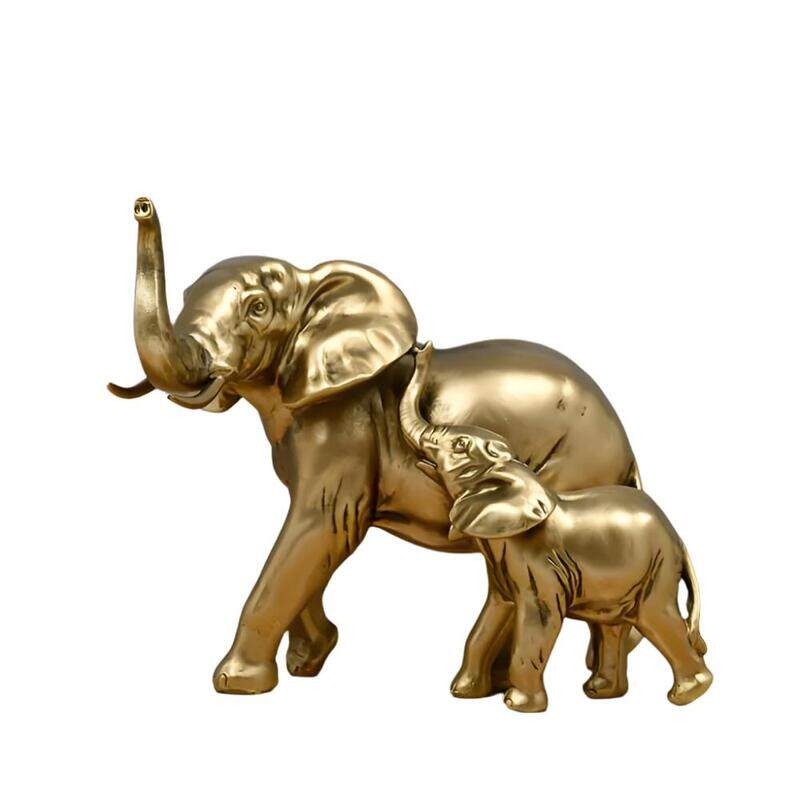 

House of Avana Golden Elephant Family Figurine