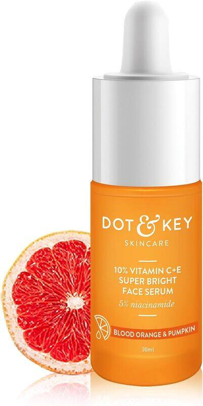 

Dot & Key 10% Vitamin C + E,5% Niacinamide Serum Vitamin C Serum For Glowing Skin Fades Pigmentation & Dark Spots Vit C Serum With Blood Orange&Pumpki