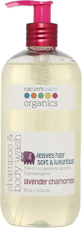 

Nature's Baby Organics Shampoo and Body Wash - Lavender Chamomite 16 oz
