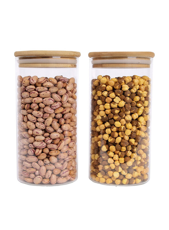 

Mash 2-Piece 750ml Round Glass Spoon Jar with Bamboo Lid, Clear