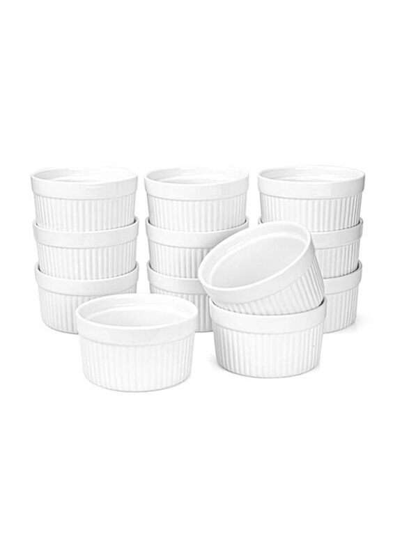

Mash 12-Piece 6oz Ceramic Ramekins, White