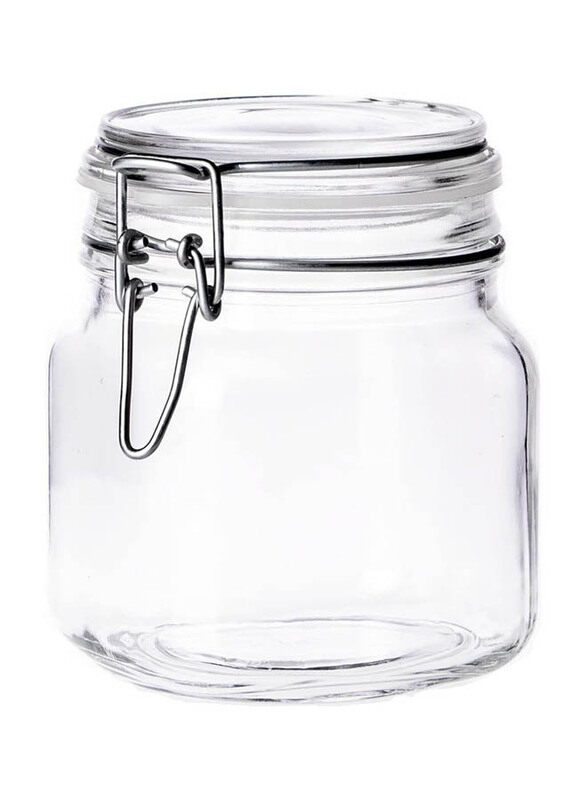 

Mash 750ml Glass Food Storage Jars with Airtight Clamp Lids, Clear