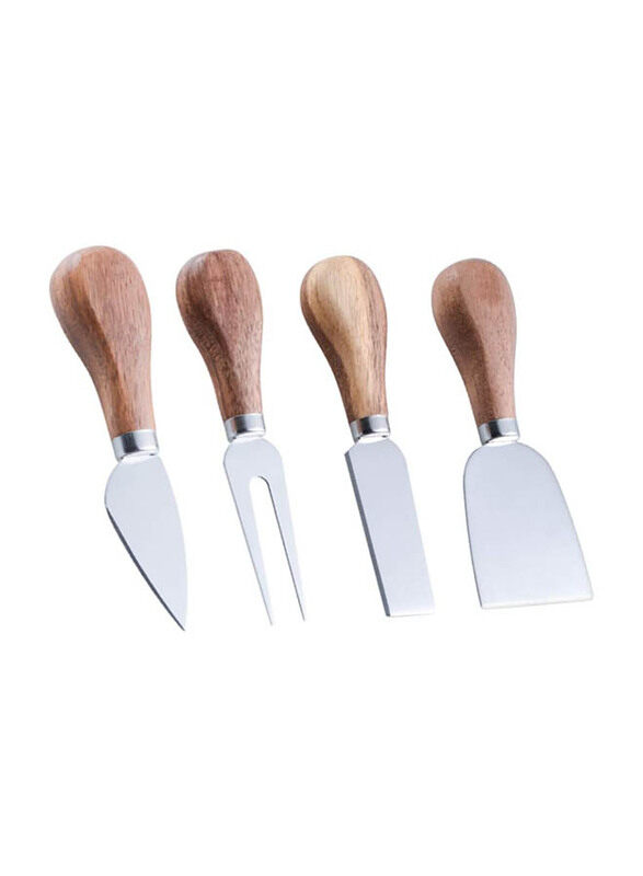 

Mash 4-Piece Stainless Steel Cheese Knives with Bamboo Handle, Multicolour