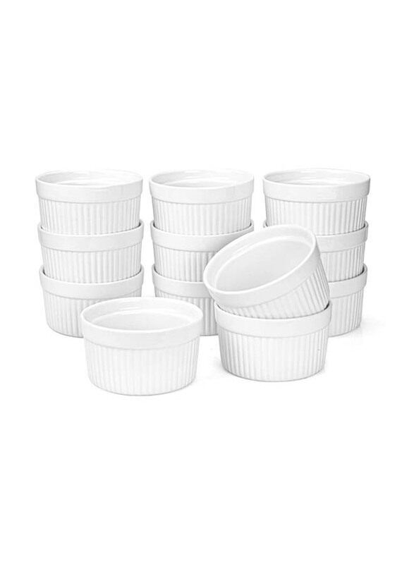 

Mash 12-Piece 8oz Ceramic Ramekins, White