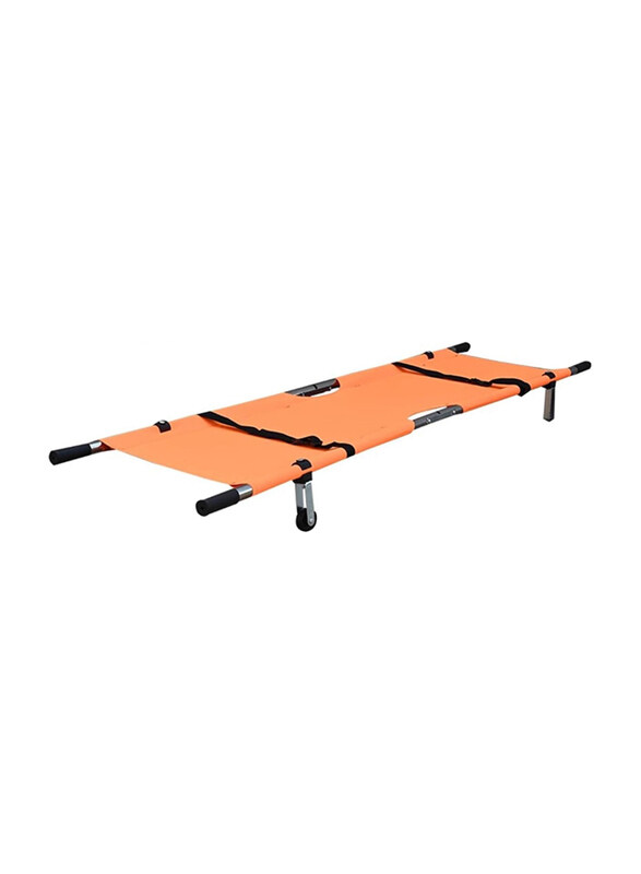 

Generic Home Portable Stretcher Foldable Aluminum Alloy Stretcher Rescue Stretcher With Wheel, Orange