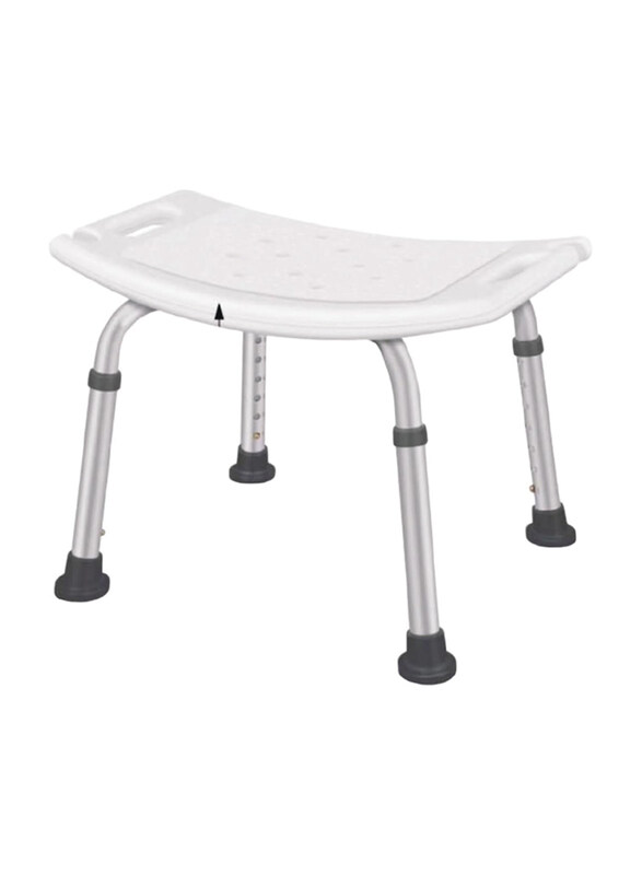 

StarMed Shower Chair Adjustable Height Aluminium Frame Seat Handles, White