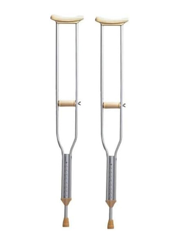 

Generic Underarm Cru Underarm Crutch with Adjustable Height, Silver