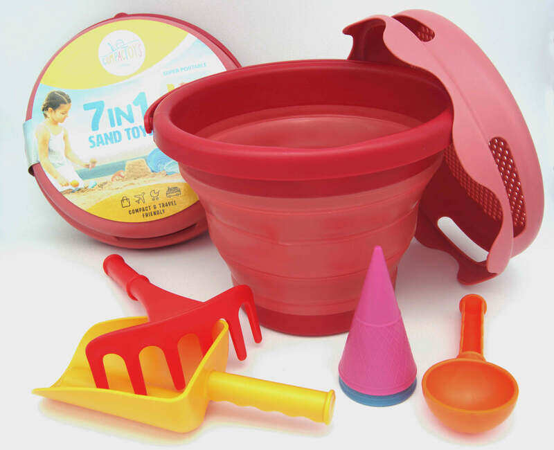 

Compac Toys 7-in-1 Sand Toys Red Multi-Set for Exciting Outdoor Play