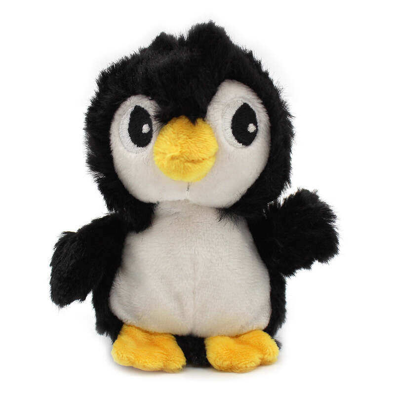 

Les Deglingos Iglou penguin plush toy mother and her white and black baby