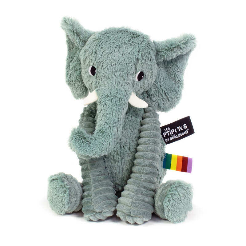 

Les Deglingos Mint green Dimoitou elephant plush toy