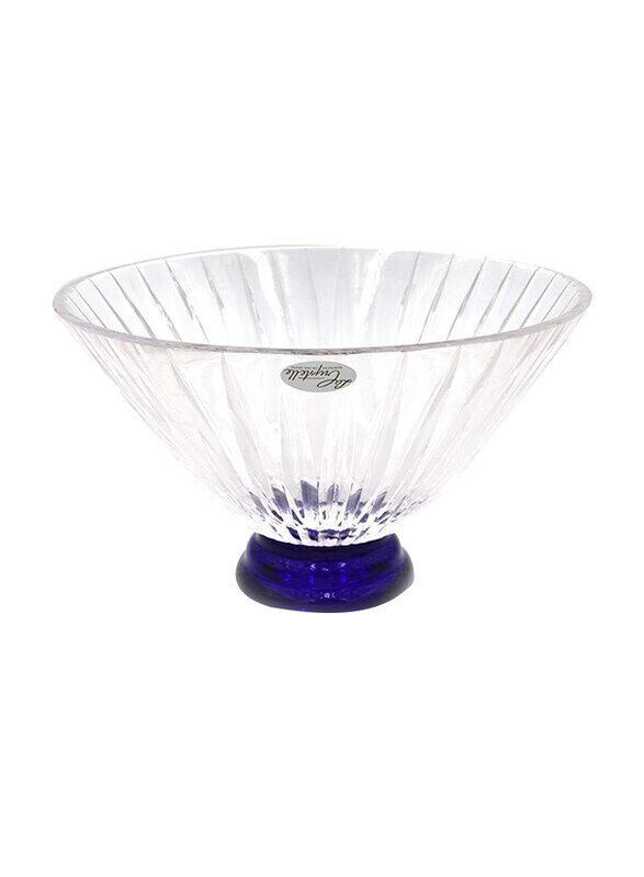 

Solitaire 22cm with Blue Bottom Round Bowl, White/Blue