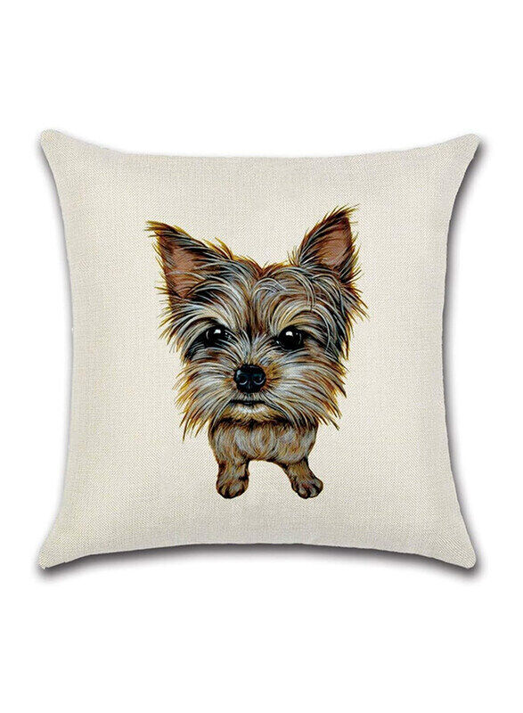 

ACEIR 45 x 45cm Puppy Printed Cotton Blend Cushion Cover, Multicolour