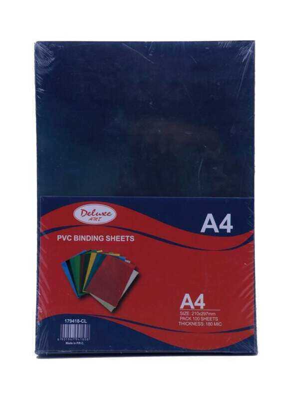 

Deluxe Binding Sheet Card, A4 Size, 100-Piece, Clear