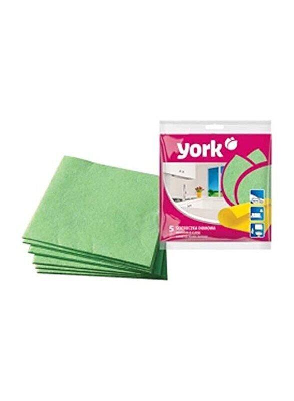 

York Household Cleaning Cloth, 5 Pieces, Green