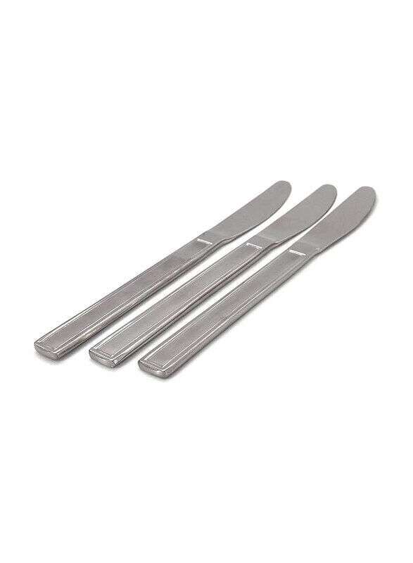 

Kitchen Souq 3-Piece Nordico Tab Knives, 03540010700, Silver
