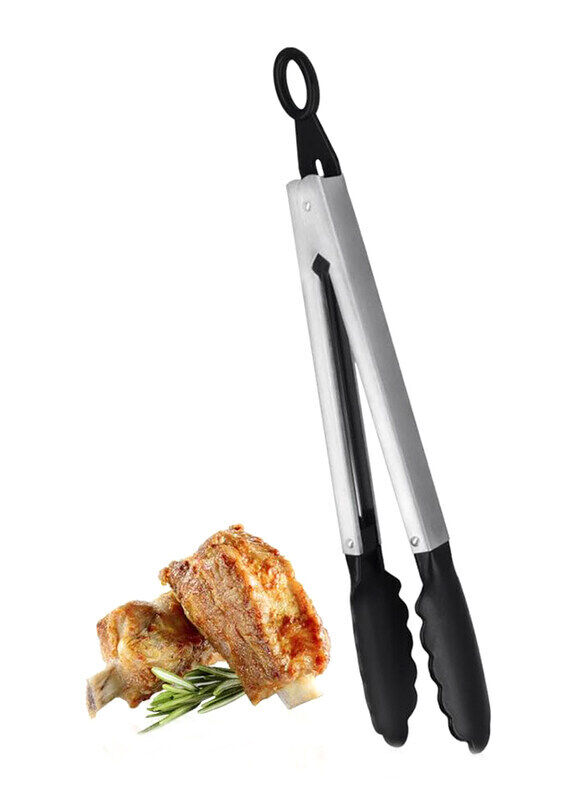 

Metaltex Multi-Purpose Locking Tongs, MET-22184, Black/Clear