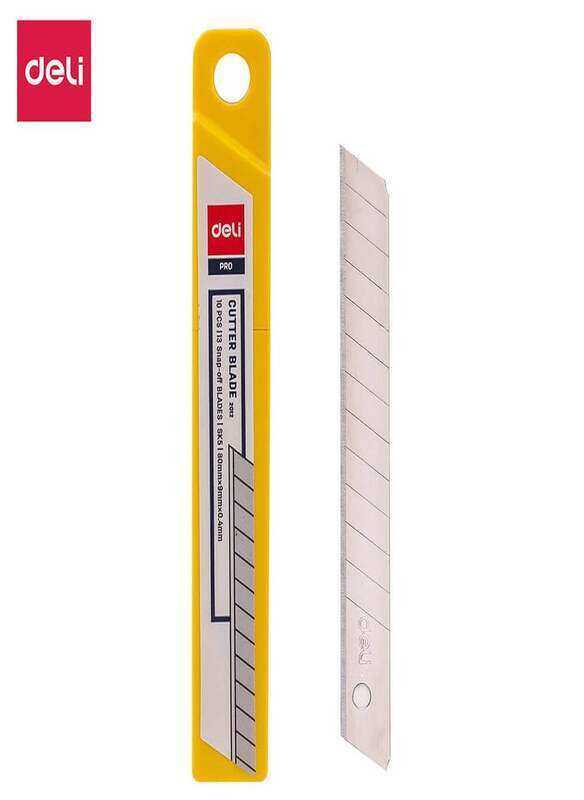 

Deli 10-Piece 0.4x9x80mm Cutting Blade, Yellow