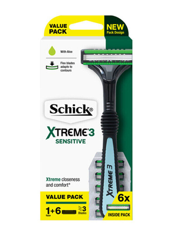 

Schick Xtreme3 Sensitive Tripple Blade Disposable Razor for Men, 4 Pieces