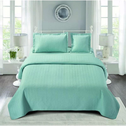 RISHAHOME 4-Piece Microfiber Spring Comforter Set, 160 x 210cm, Green