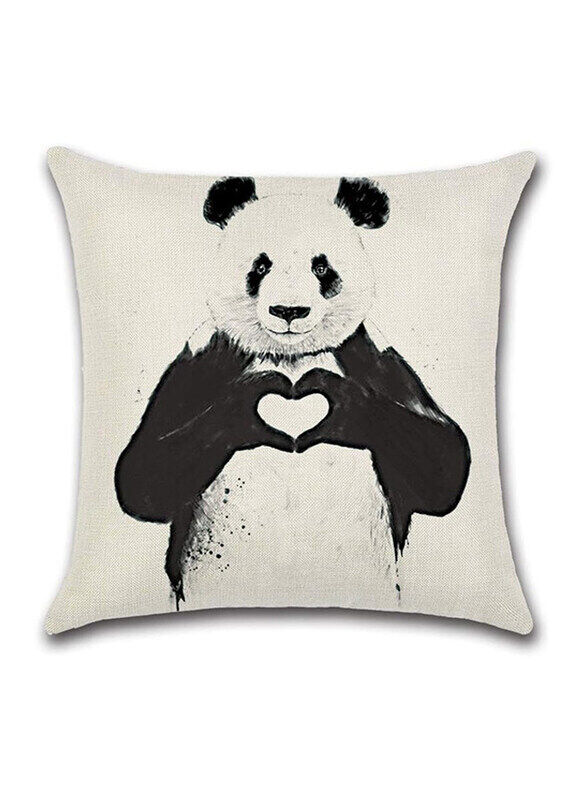 

ACEIR 45 x 45cm Bear Printed Cotton Blend Cushion Cover, Multicolour