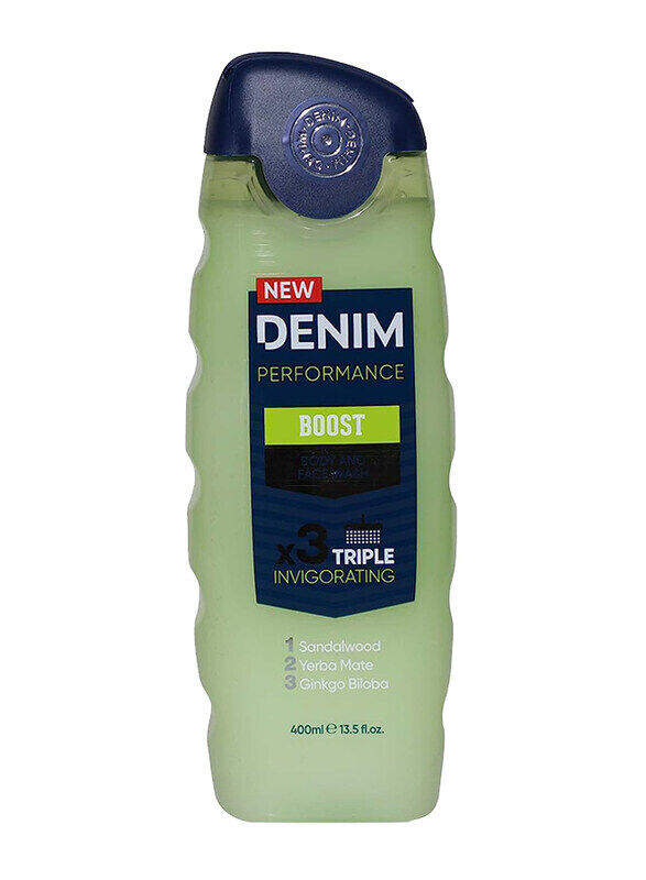 

Denim 2-in-1 Body & Face Wash Boost, 400 ml