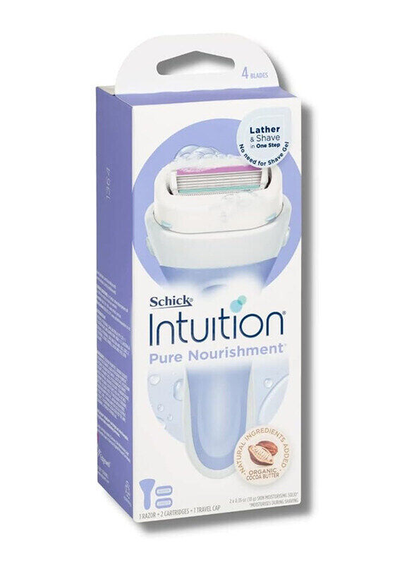 

Schick Intuition Kit 2 Pure Nourishment Razor, Blue