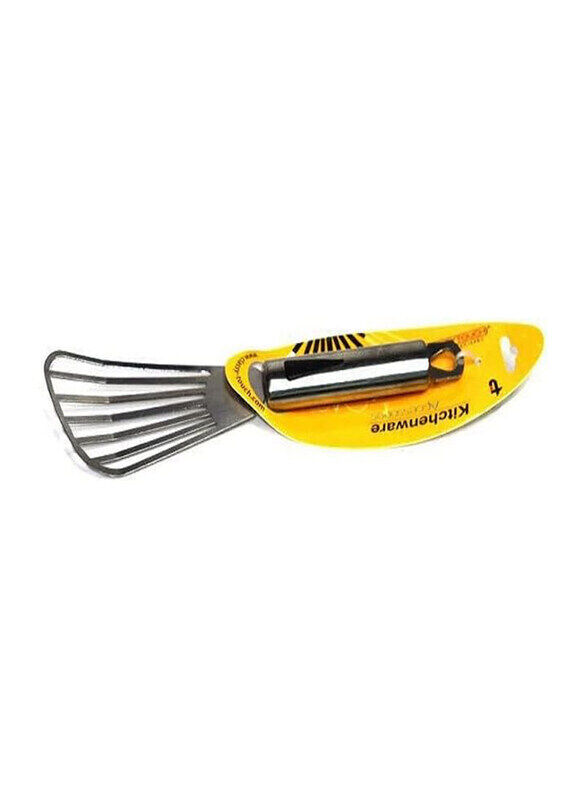 

Classy Touch 32cm Stainless Steel Slotted Turner, Silver