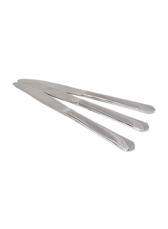 

Kitchen Souq 3-Piece Siena Table Knife Set, 00240010700, Silver
