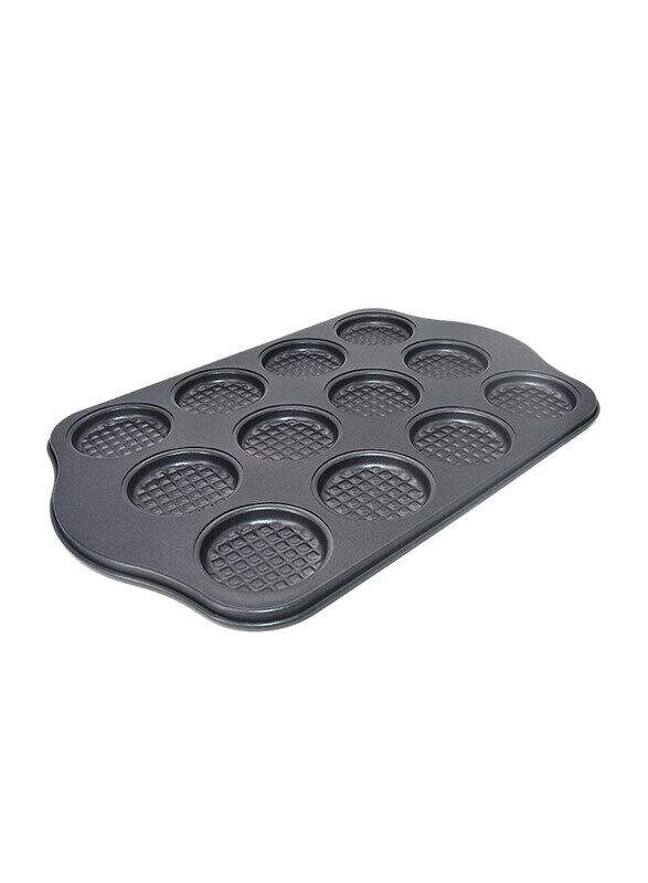 

Kitchen Souq 12 Cup Pie Pan, CB00678, 43.5x28.5x1.5 cm, Black