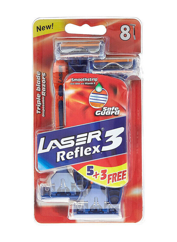 

Laser Reflex 3 Three Blade Shaving Razor, 8 Pieces