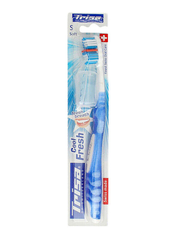 

Trisa Cool & Fresh Toothbrush with Travel Cap, Soft, 1 Piece