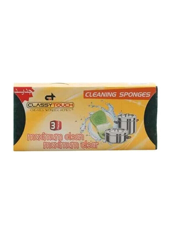 

Classy Touch Kitchen Cleaning Sponge Set, 21 x 10 x 5cm 3 Pieces