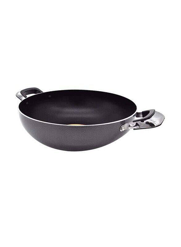 

Love Song 28cm Non-Stick Round Fry Pan with 2 Ear Handles, PR3LF091, Black