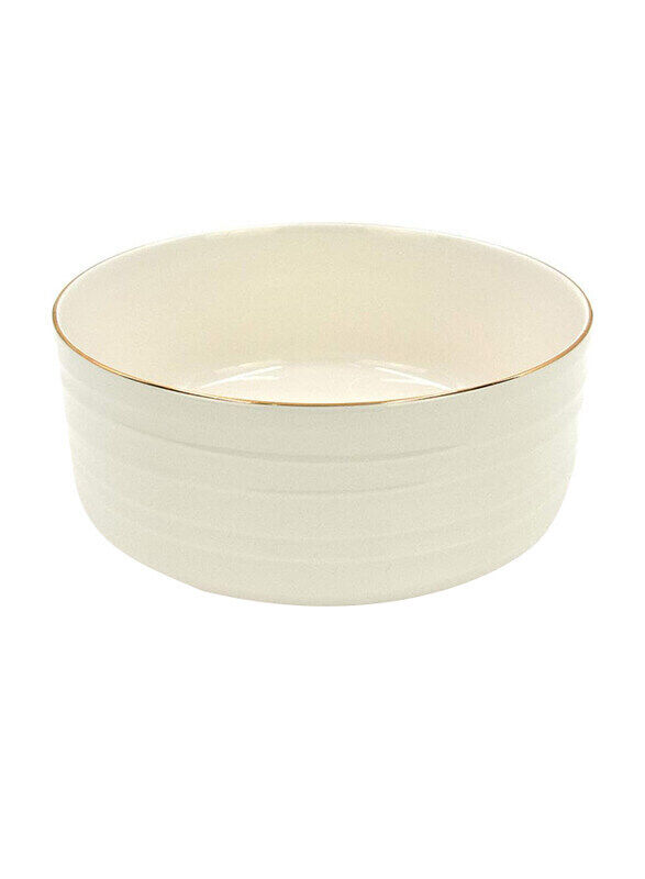 

Qualitier 21cm Salad Bowl, Gold/White