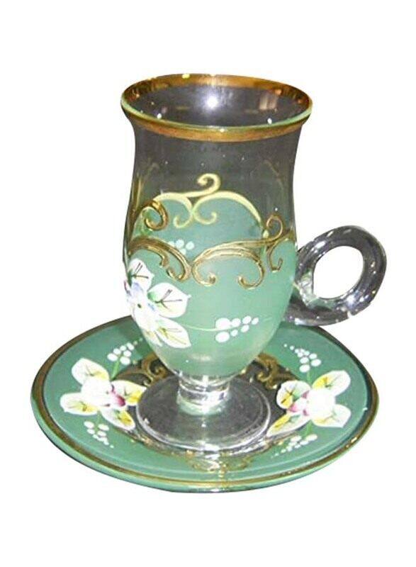 

Royal Crystal 12 Piece Tea Cup & Saucer Set, Green