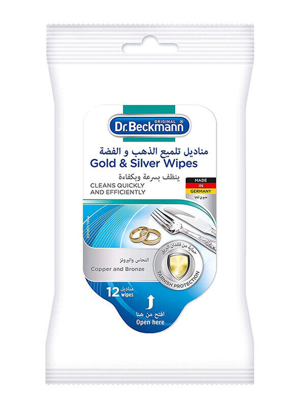 

Dr. Beckmann Disposable Gold & Silver Multipurpose Cleaning Wipes, 20 Wipes