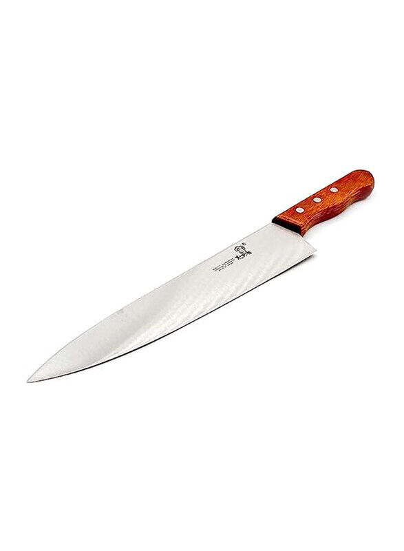 

News Corporation 10-inch Plain Cook Knife, 1529-GC-10, Silver/Brown