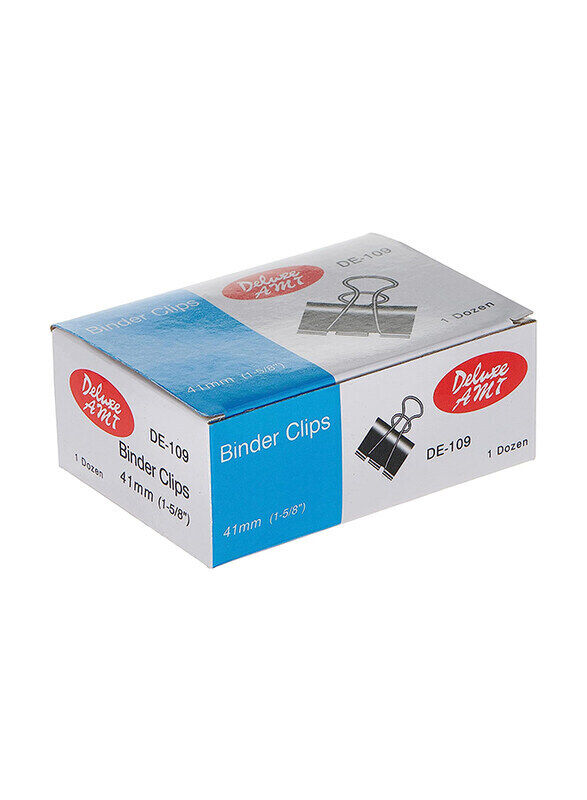 

Deluxe Amt DE-109 41mm Binder Clip, Black