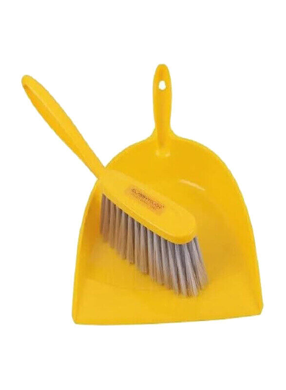 

Classy Touch Dust Pan & Brush Set with Hand Broom with Durable Stiff Bristles