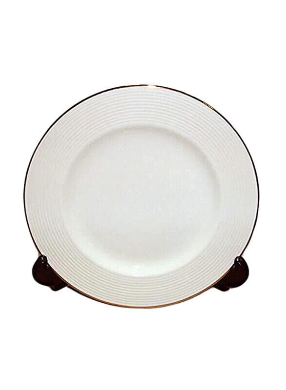 

Qualitier 17.5cm Porcelain Gold Line Round Plate, White