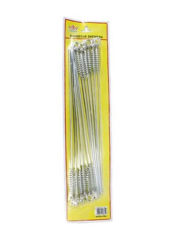 

Rahalife 12-Piece Stainless Steel Barbique Skewer Set, Silver