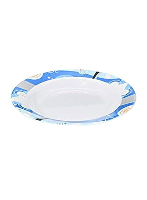 

Malaplast Thailand 9 Inch Deep Plate, Mdo P-13-235-1, White/Blue