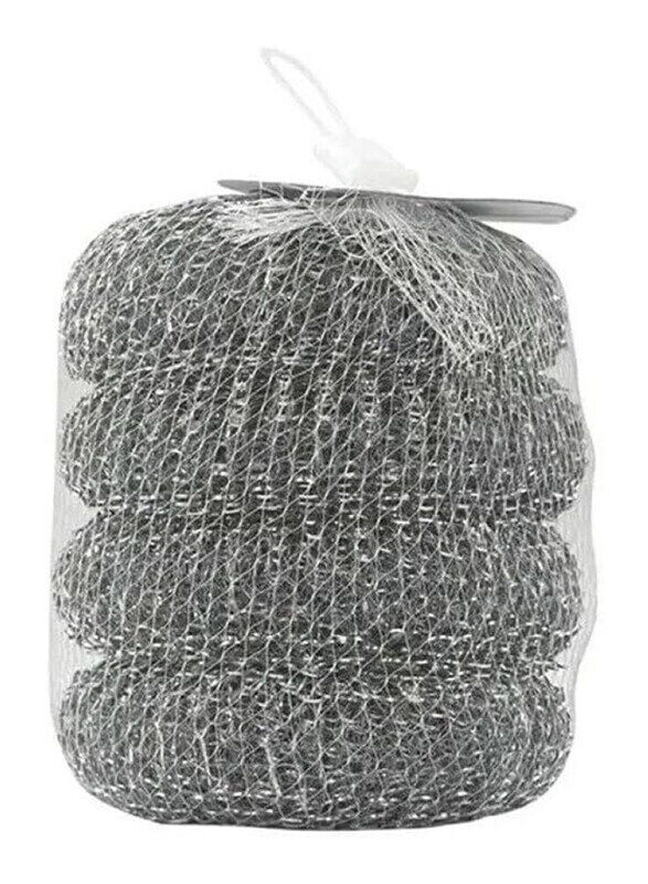 

Classy Touch Stainless Steel Spiral Scrubber Pads, 4 Piece, Silver