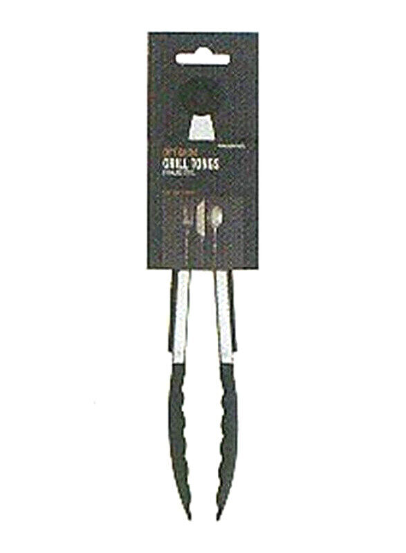 

Progress Cooks Stainless steel Grill Tongs, TONG0048, Black