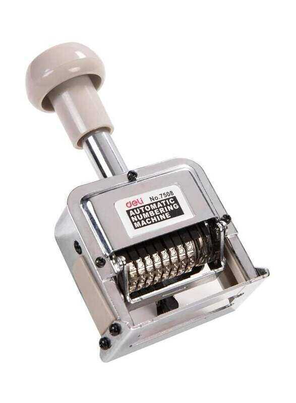

Deli 8-Digit Automatic Numbering Machine, Silver/White