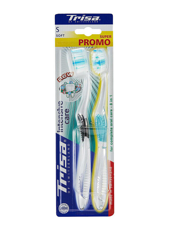 

Trisa Intensive Care Toothbrush, Soft, 2 Pieces